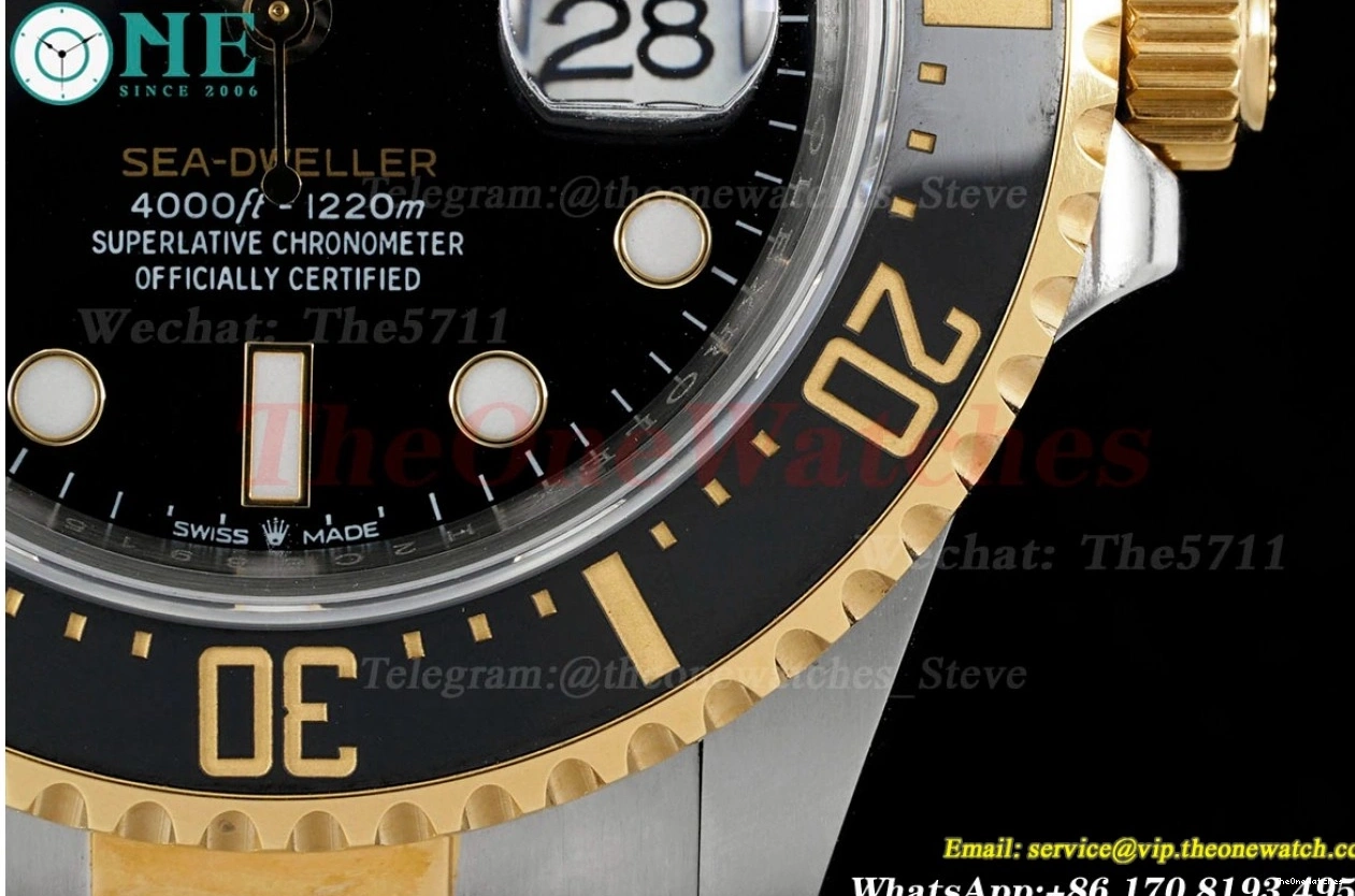 KF 126603LN 43mm Black SeaDweller YG Wrapped SS VR3235 Dot 0201